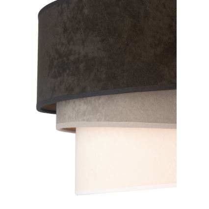 Duolla - Griestu lampa DEVON 1xE27/40W/230V d. 45 cm melna/pelēka/bēša