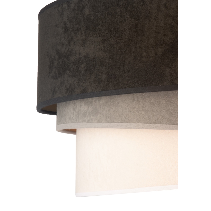 Duolla - Griestu lampa DEVON 1xE27/40W/230V d. 45 cm melna/pelēka/bēša