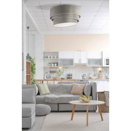 Duolla - Griestu lampa DEVON 1xE27/40W/230V d. 45 cm pelēka