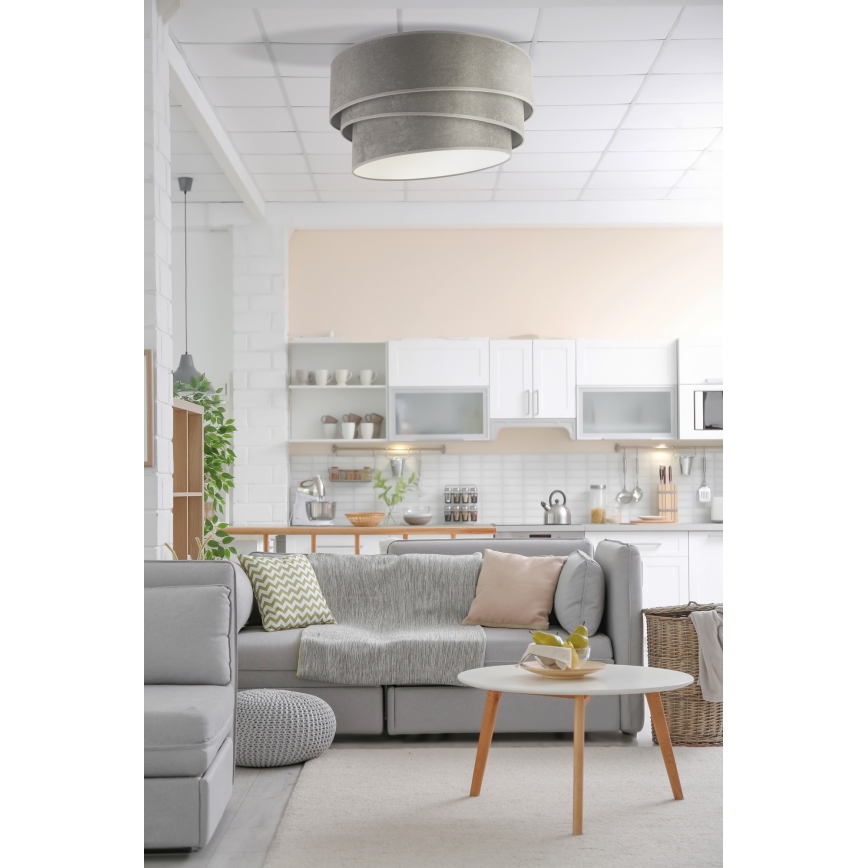 Duolla - Griestu lampa DEVON 1xE27/40W/230V d. 45 cm pelēka