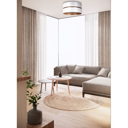 Duolla - Griestu lampa DUO 1xE27/15W/230V d. 40 cm balta/zelta