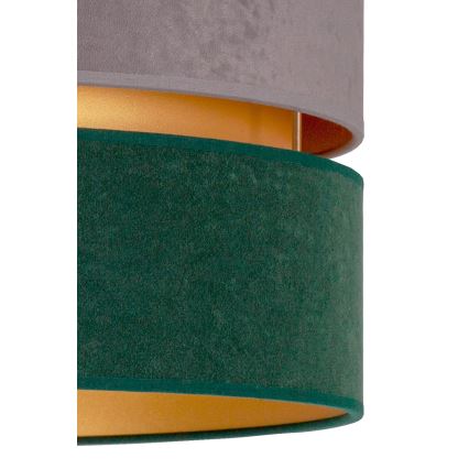 Duolla - Griestu lampa DUO 1xE27/15W/230V d. 40 cm pelēka/zaļa/zelta