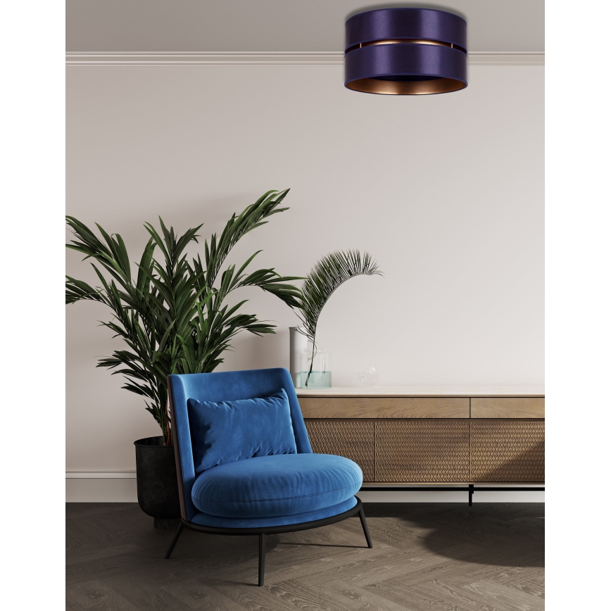 Duolla - Griestu lampa DUO 1xE27/15W/230V d. 40 cm zila/zelta