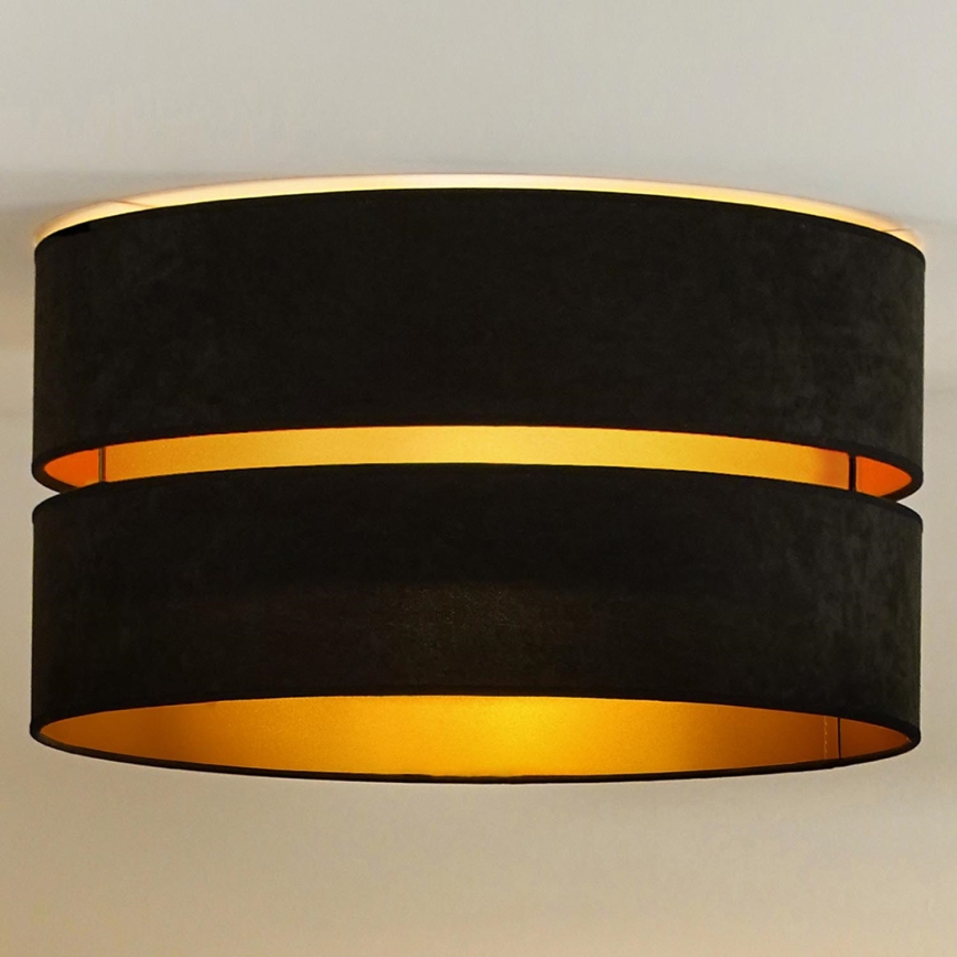 Duolla - Griestu lampa DUO 1xE27/40W/230V d. 40 cm melna/zelta