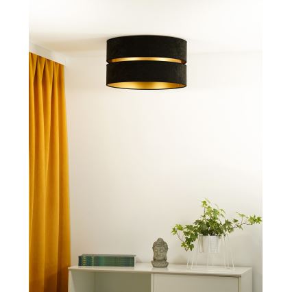 Duolla - Griestu lampa DUO 1xE27/40W/230V d. 40 cm melna/zelta