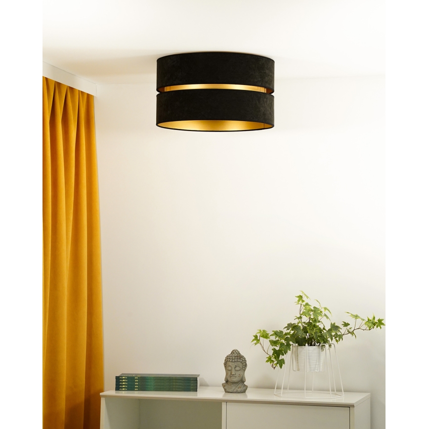 Duolla - Griestu lampa DUO 1xE27/40W/230V d. 40 cm melna/zelta