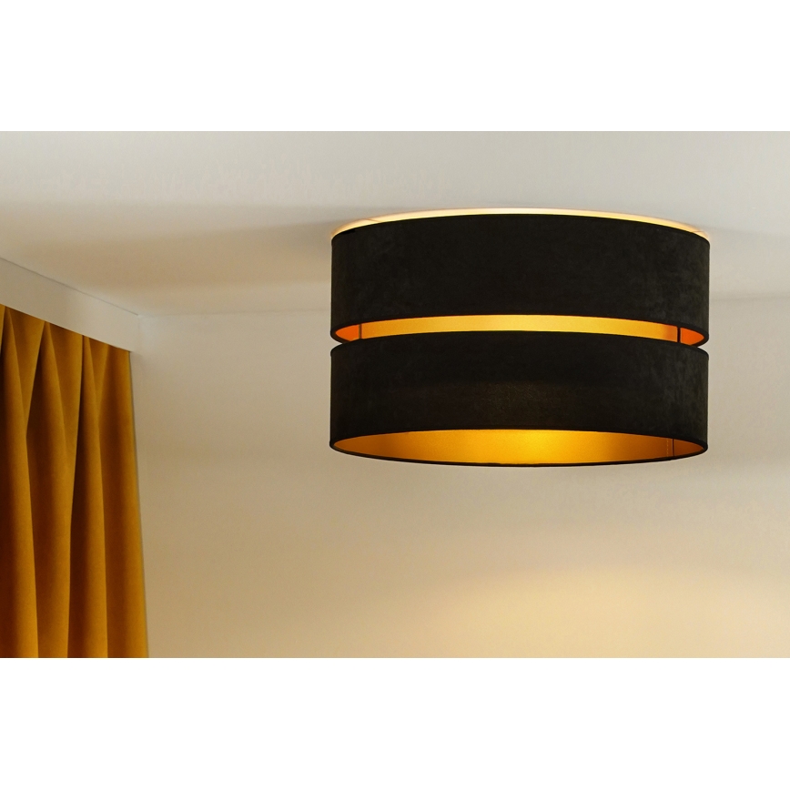 Duolla - Griestu lampa DUO 1xE27/40W/230V d. 40 cm melna/zelta