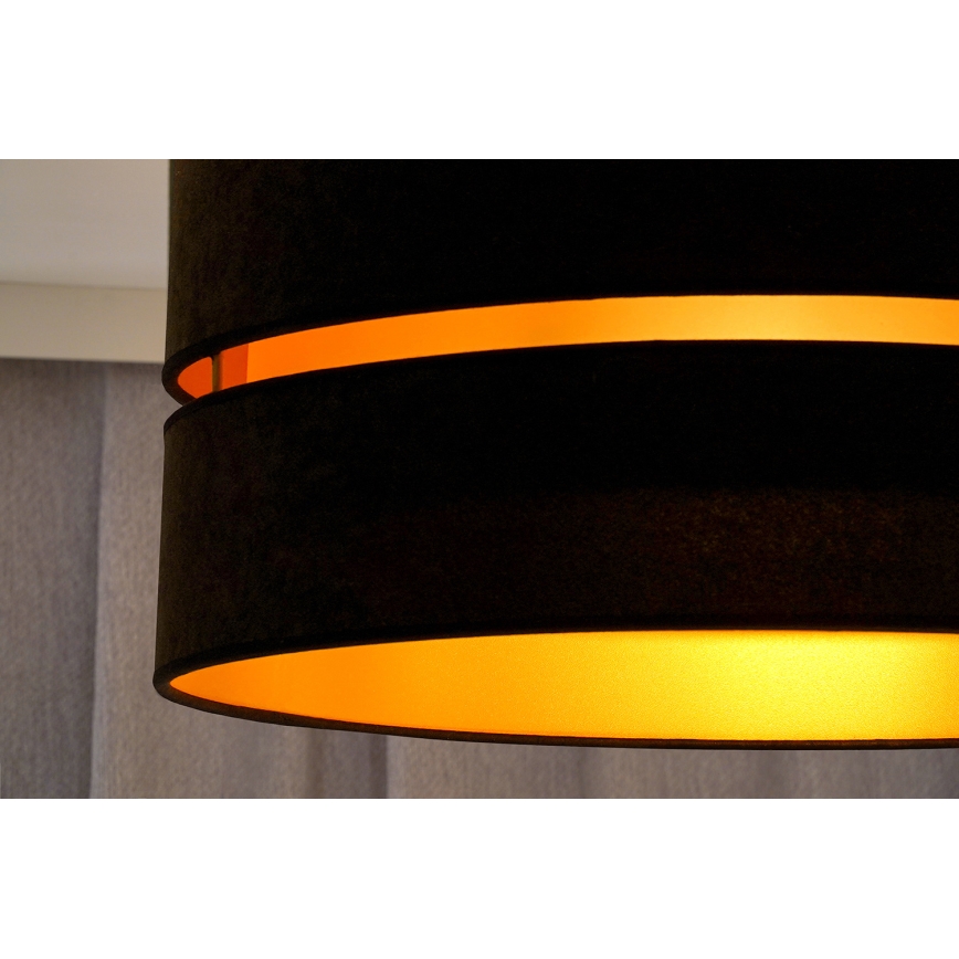 Duolla - Griestu lampa DUO 1xE27/40W/230V d. 40 cm melna/zelta