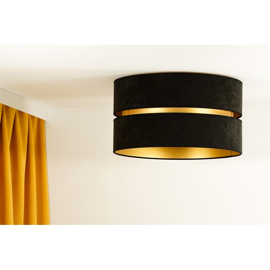 Duolla - Griestu lampa DUO 1xE27/40W/230V d. 40 cm melna/zelta