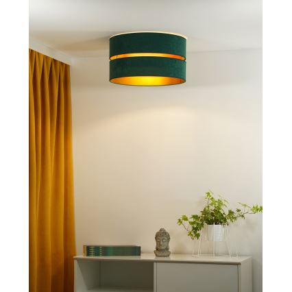 Duolla - Griestu lampa DUO 1xE27/40W/230V d. 40 cm zaļa/zelta