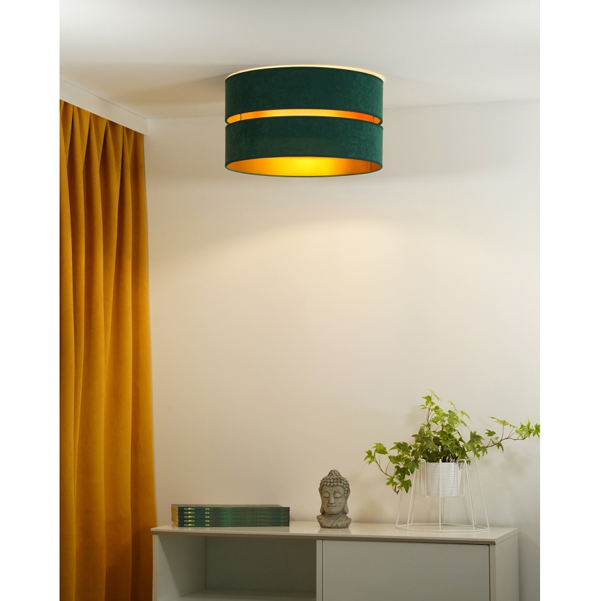 Duolla - Griestu lampa DUO 1xE27/40W/230V d. 40 cm zaļa/zelta