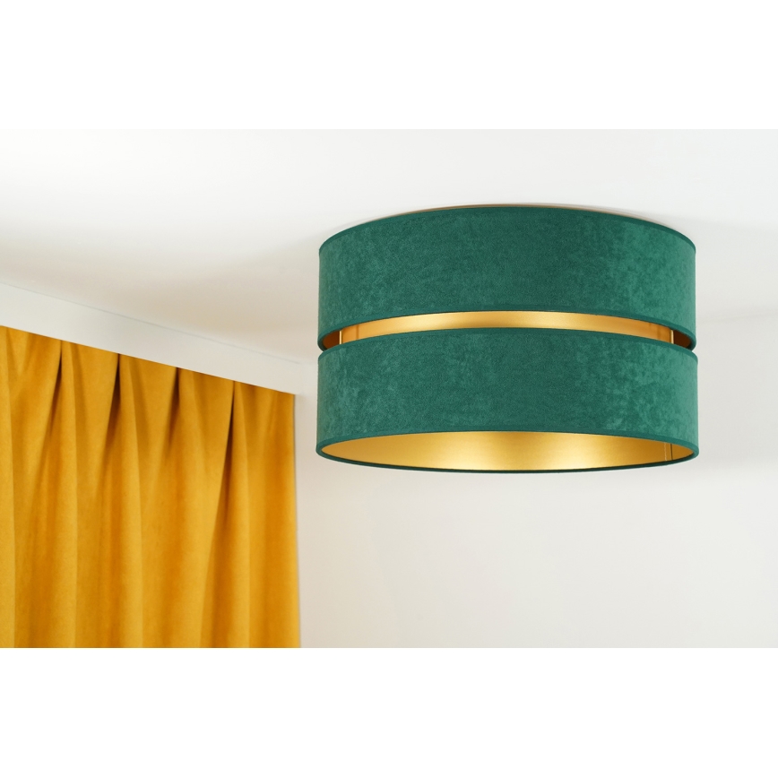 Duolla - Griestu lampa DUO 1xE27/40W/230V d. 40 cm zaļa/zelta
