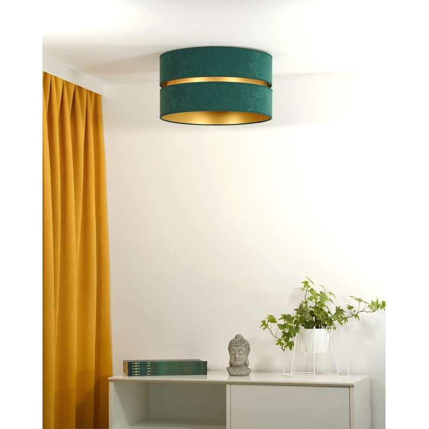 Duolla - Griestu lampa DUO 1xE27/40W/230V d. 40 cm zaļa/zelta
