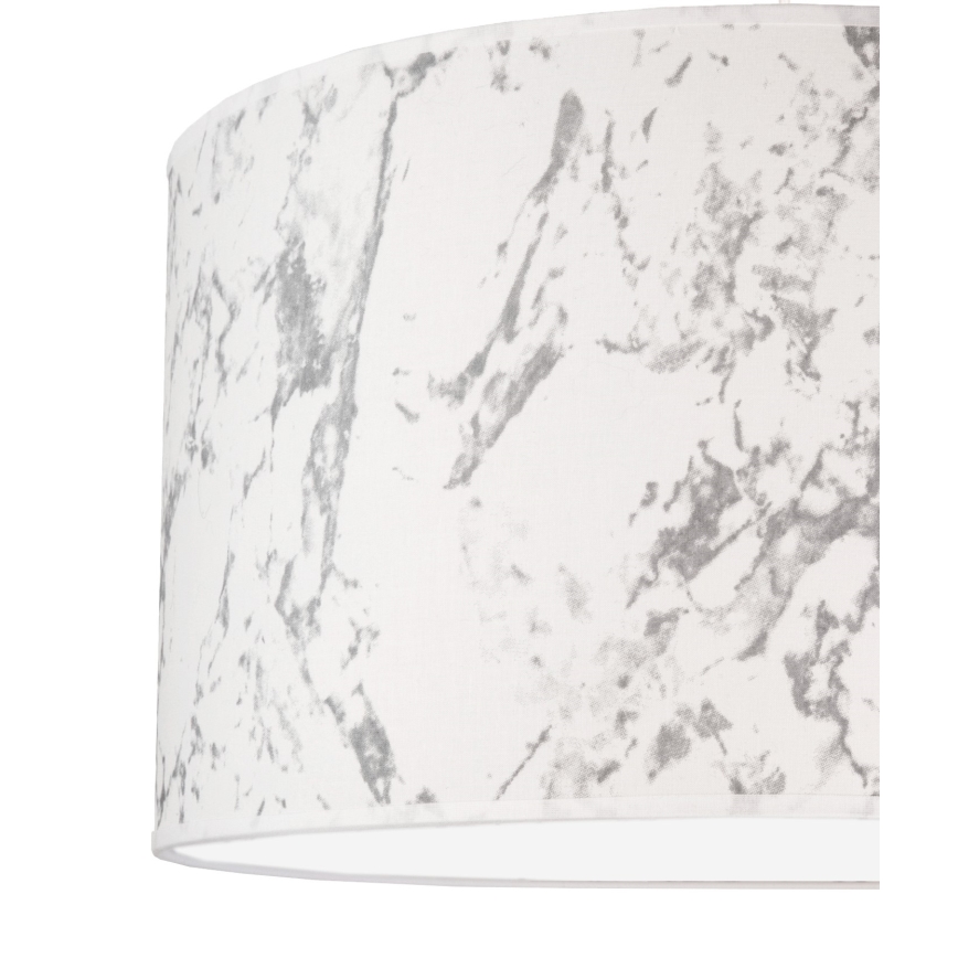 Duolla - Griestu lampa MARBLE 1xE27/40W/230V d. 45 cm balta/pelēka