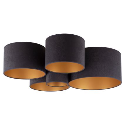 Duolla - Griestu lampa ROLLER PENTO 5xE27/60W/230V antracīta