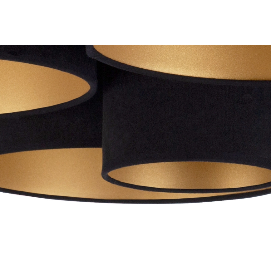 Duolla - Griestu lampa ROLLER PENTO 5xE27/60W/230V melna/zelta