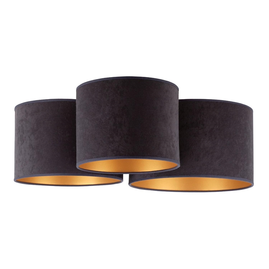 Duolla - Griestu lampa ROLLER TRIO 3xE27/60W/230V antracīta