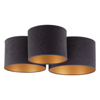 Duolla - Griestu lampa ROLLER TRIO 3xE27/60W/230V antracīta
