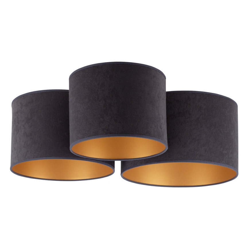 Duolla - Griestu lampa ROLLER TRIO 3xE27/60W/230V antracīta