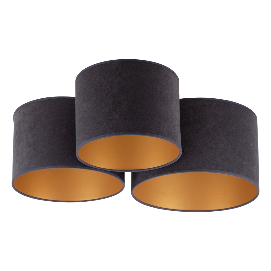 Duolla - Griestu lampa ROLLER TRIO 3xE27/60W/230V antracīta