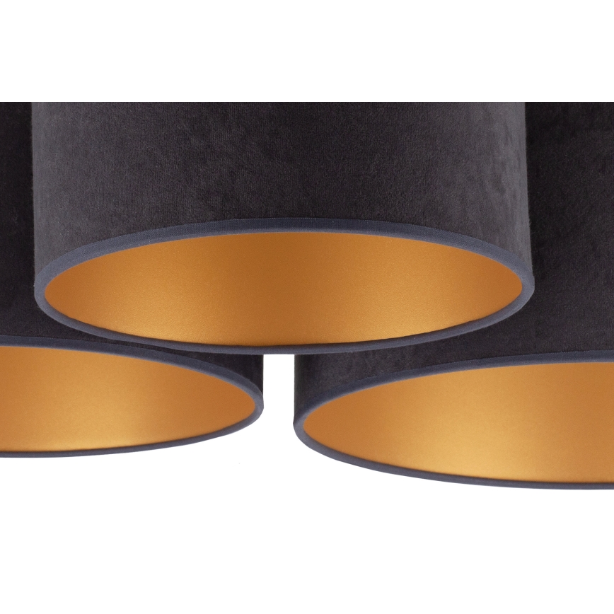 Duolla - Griestu lampa ROLLER TRIO 3xE27/60W/230V antracīta