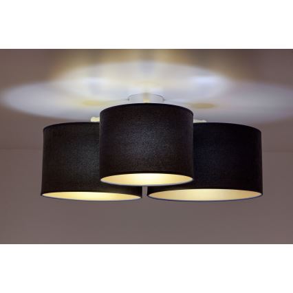 Duolla - Griestu lampa ROLLER TRIO 3xE27/60W/230V antracīta