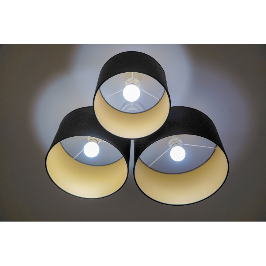 Duolla - Griestu lampa ROLLER TRIO 3xE27/60W/230V antracīta