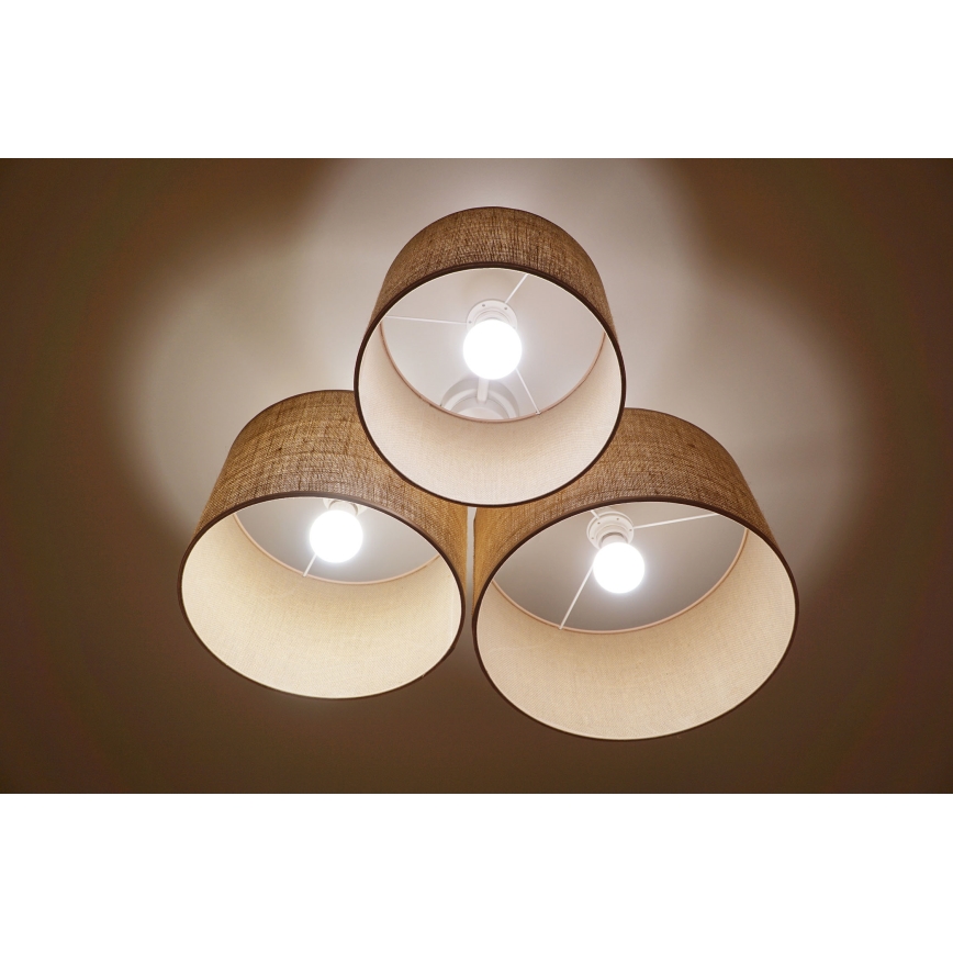 Duolla - Griestu lampa ROLLER TRIO 3xE27/60W/230V bēša