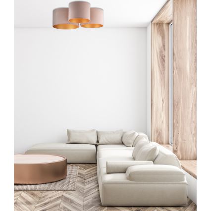 Duolla - Griestu lampa ROLLER TRIO 3xE27/60W/230V brūna