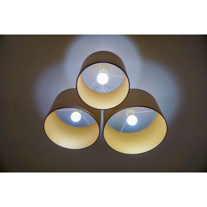 Duolla - Griestu lampa ROLLER TRIO 3xE27/60W/230V brūna