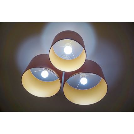 Duolla - Griestu lampa ROLLER TRIO 3xE27/60W/230V rozā