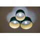 Duolla - Griestu lampa ROLLER TRIO 3xE27/60W/230V zaļa/zelta