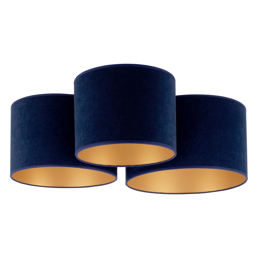 Duolla - Griestu lampa ROLLER TRIO 3xE27/60W/230V zila