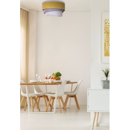 Duolla - Griestu lampa TRIO 1xE27/15W/230V d. 45 cm dzeltena/pelēka/balta