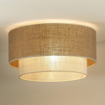 Duolla - Griestu lampa YUTE BOHO 1xE27/15W/230V d. 45 cm brūna/krēmkrāsa