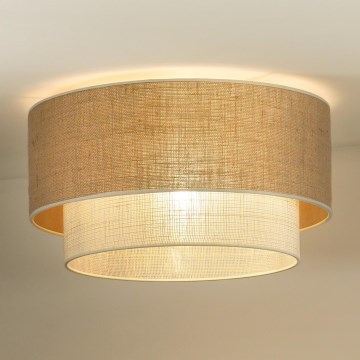 Duolla - Griestu lampa YUTE BOHO 3xE27/15W/230V d. 60 cm brūna/krēmkrāsa
