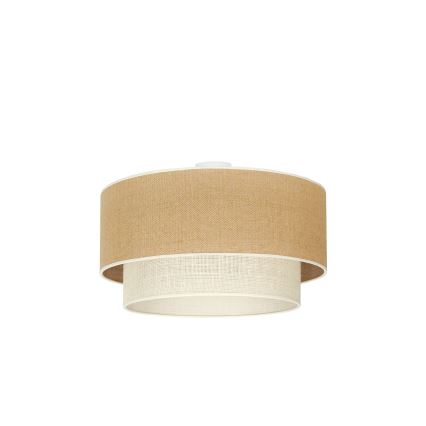 Duolla - Griestu lampa YUTE BOHO 3xE27/15W/230V d. 60 cm brūna/krēmkrāsa