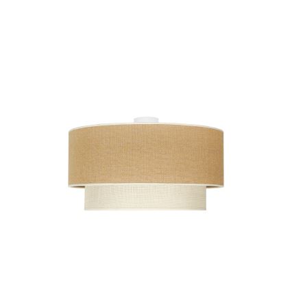 Duolla - Griestu lampa YUTE BOHO 3xE27/15W/230V d. 60 cm brūna/krēmkrāsa