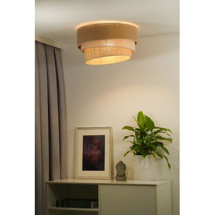 Duolla - Griestu lampa YUTE TRIO 1xE27/15W/230V d. 45 cm brūna/pelēka/bēša