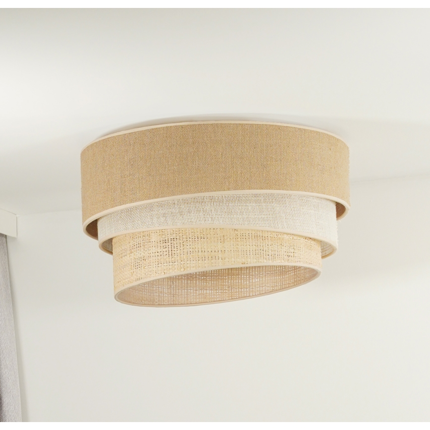 Duolla - Griestu lampa YUTE TRIO 1xE27/15W/230V d. 45 cm brūna/pelēka/bēša