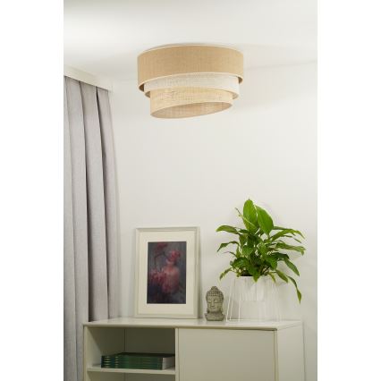 Duolla - Griestu lampa YUTE TRIO 1xE27/15W/230V d. 45 cm brūna/pelēka/bēša