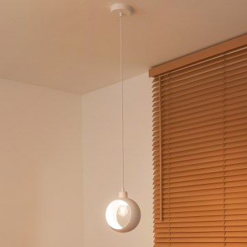 Duolla - Karājama lustra ar vadu IRONLINE 1xE27/15W/230V balta