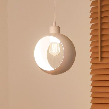 Duolla - Karājama lustra ar vadu IRONLINE 1xE27/15W/230V balta
