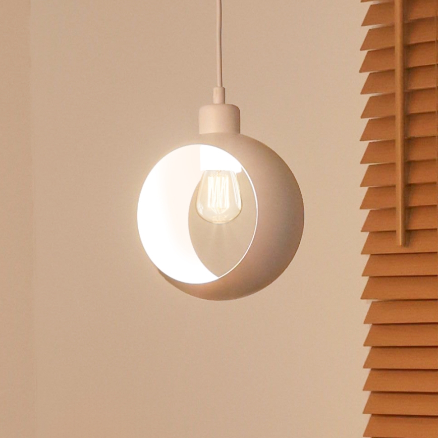 Duolla - Karājama lustra ar vadu IRONLINE 1xE27/15W/230V balta