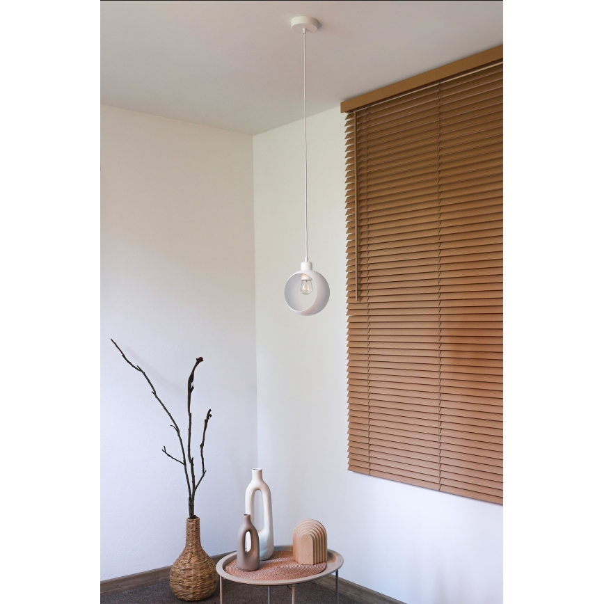Duolla - Karājama lustra ar vadu IRONLINE 1xE27/15W/230V balta