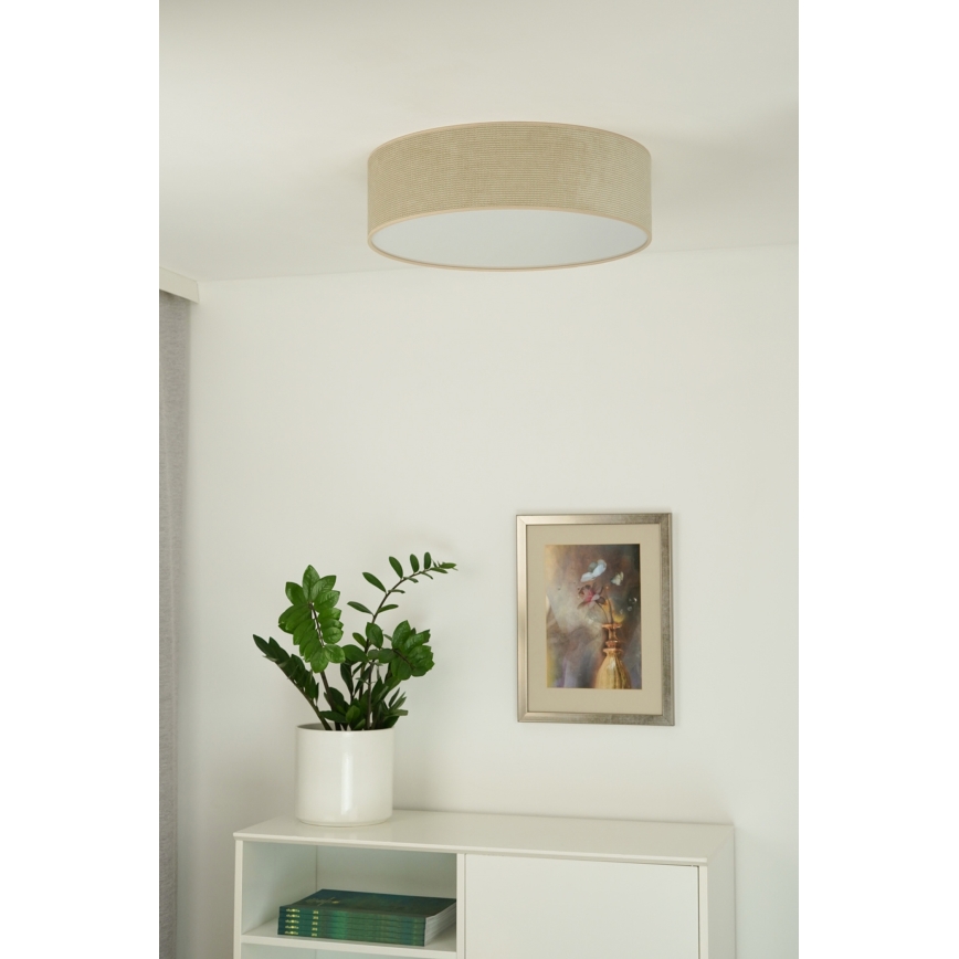 Duolla - LED Griestu lampa CORTINA LED/26W/230V d. 30 cm 4000K bēša