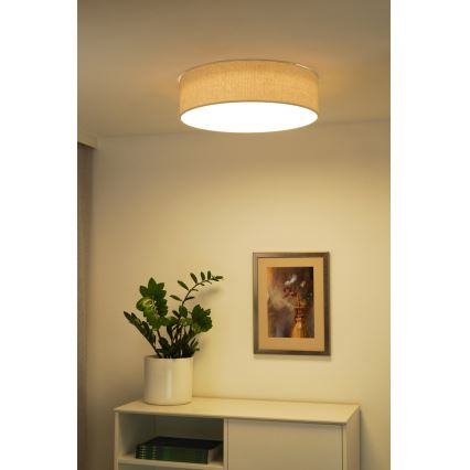 Duolla - LED Griestu lampa CORTINA LED/26W/230V d. 30 cm 4000K krēmkrāsa