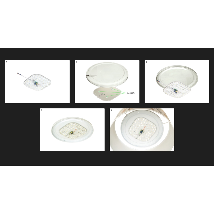 Duolla - LED Griestu lampa CORTINA LED/26W/230V d. 30 cm 4000K pelēka