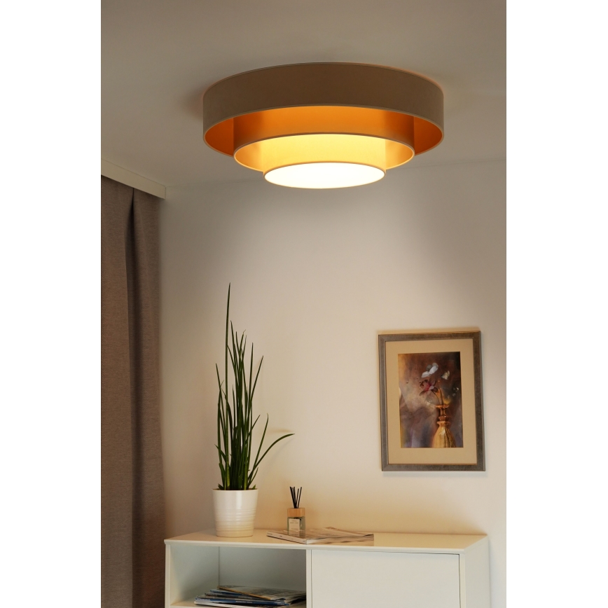 Duolla - LED Griestu lampa LUNETA LED/26W/230V d. 60 cm 4000K bēša/zelta/krēmkrāsa