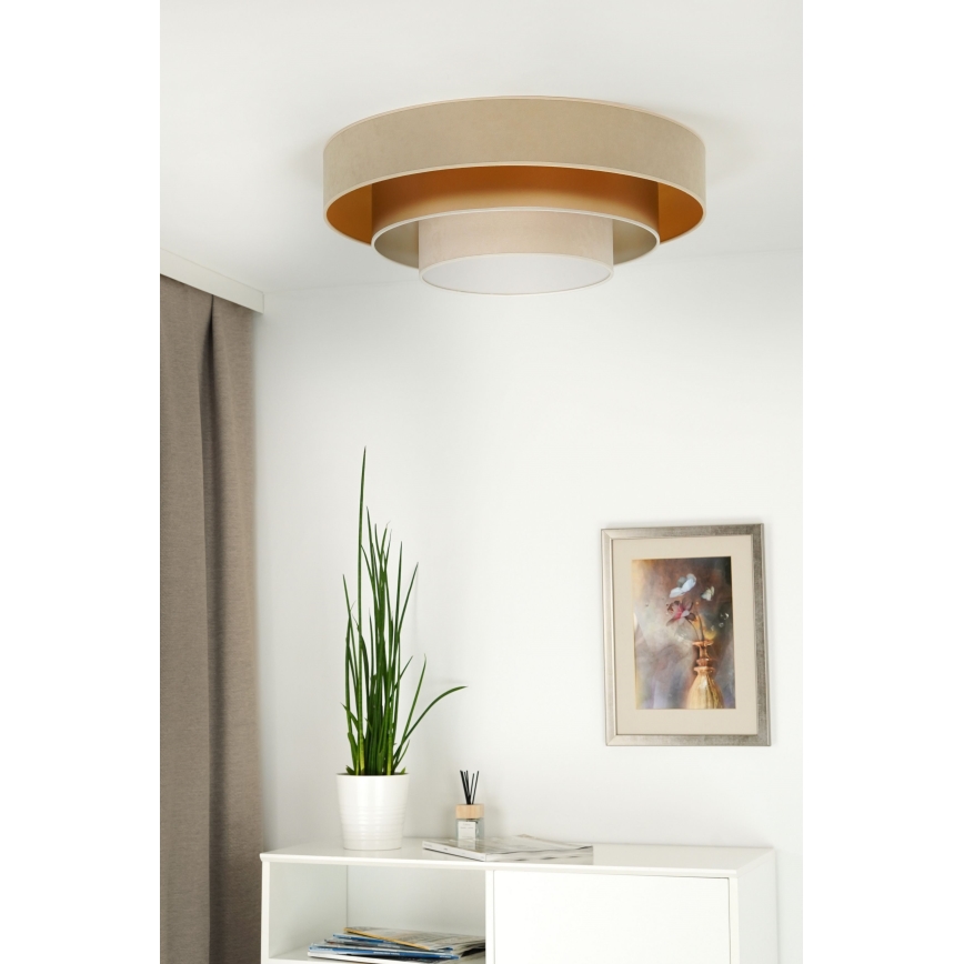 Duolla - LED Griestu lampa LUNETA LED/26W/230V d. 60 cm 4000K bēša/zelta/krēmkrāsa